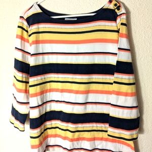 Charter Club Supima Cotton Striped XXL Boat Neck